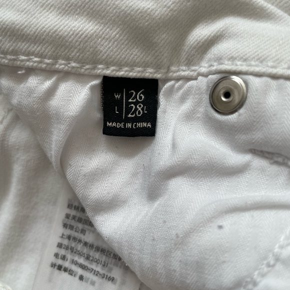 Abercrombie & Fitch - Women’s Mid Rise White Super Skinny Ankle Jeans - 26 - Picture 7 of 7